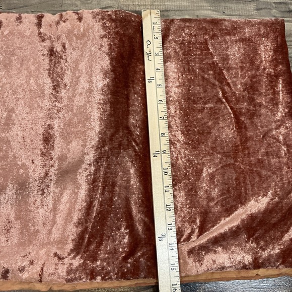 Farris Silk Rust Pumpkin Velour Beaded Table Runner 94"x15" Fall Thanksgiving - Picture 7 of 8